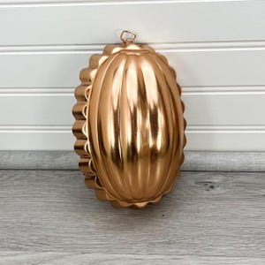 Vintage Copper Metal Jello Mold Wall Decor