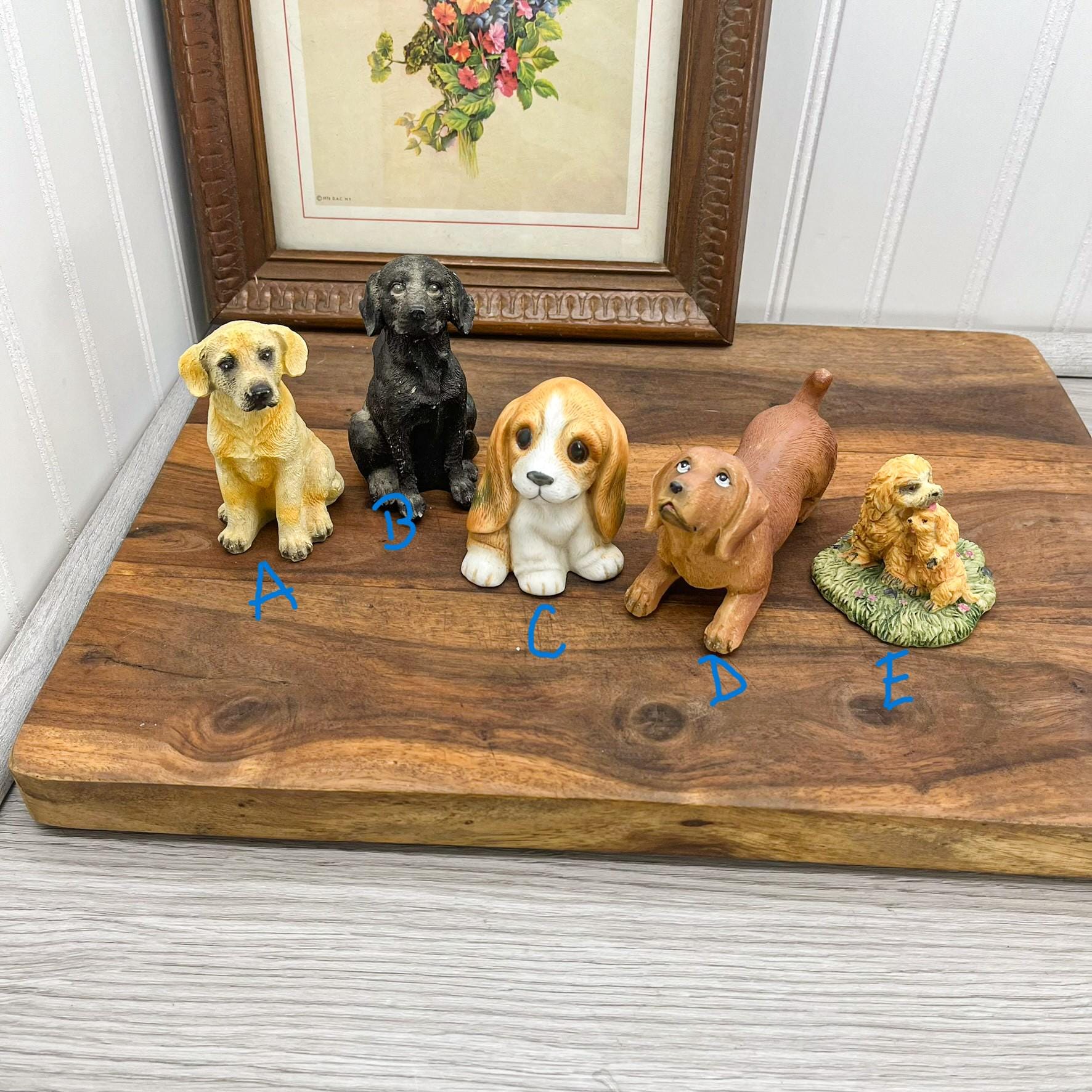 アンティーク/犬 Rare Big !!! Vintage Dog Original Porcelain Figurine 9 1/4