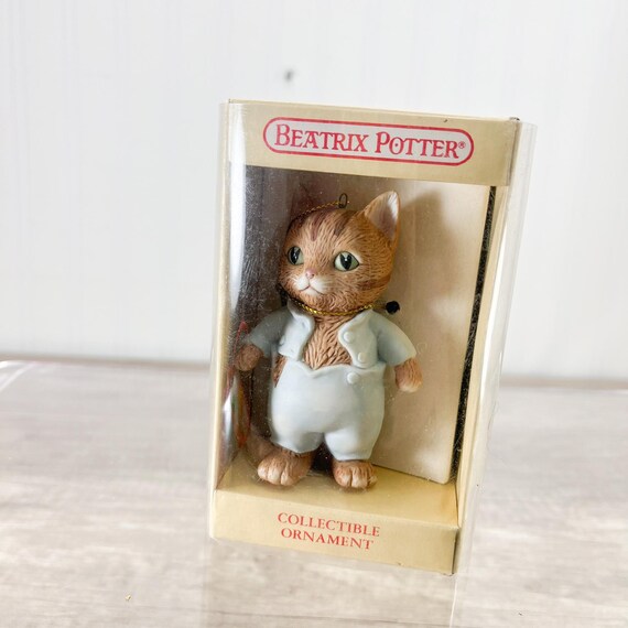 Vintage Beatrix Potter Tom Cat Ornament - 1990 Porcelain Holiday