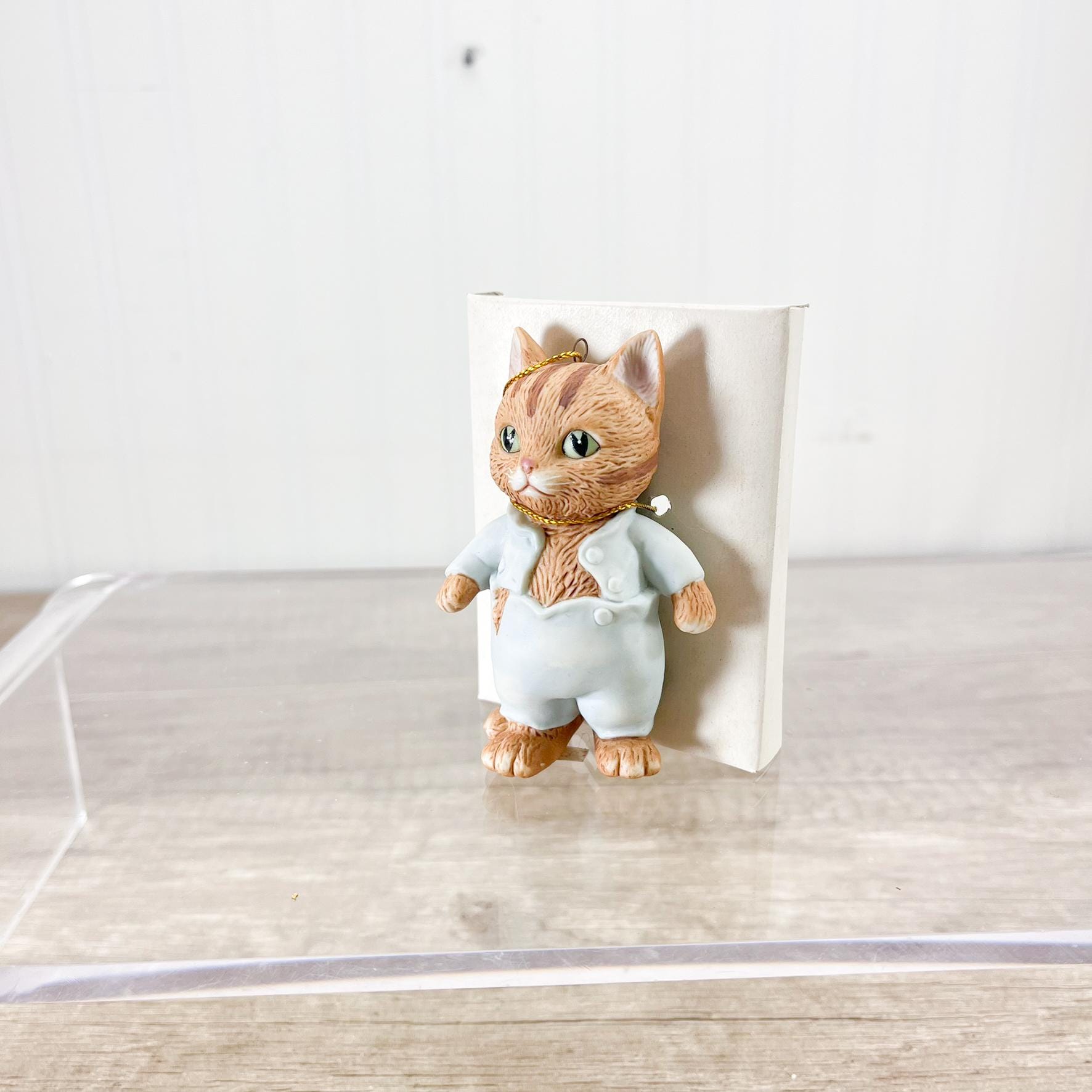 Vintage Beatrix Potter Tom Cat Ornament - 1990 Porcelain Holiday