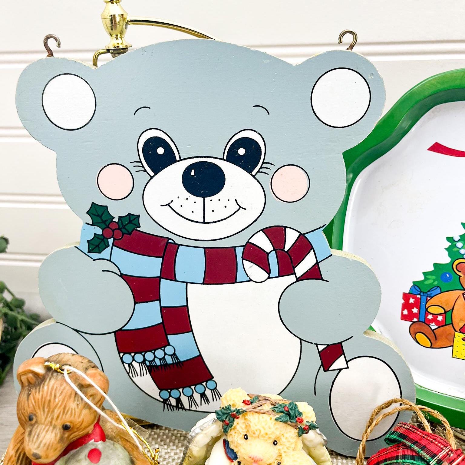 Vintage Teddy Bear Christmas Ornaments: 18-piece Holiday Decor Set