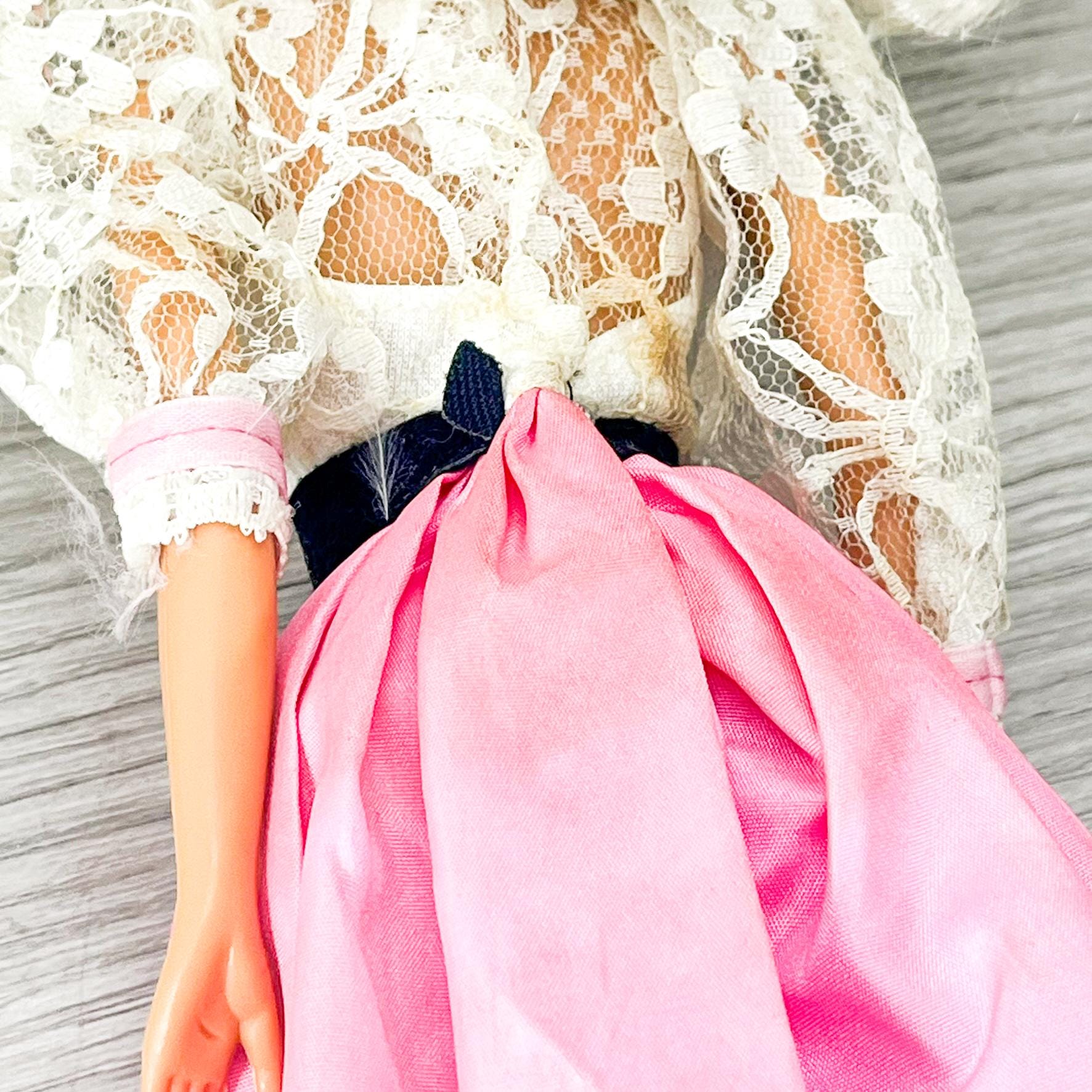 Vintage 1987 Totsy Dream Doll – Pink Lace Dress, 11.5 Inch - Etsy