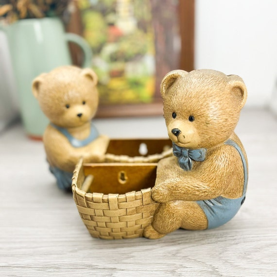☆未開封　Teddy Beddy Bear ヴィンテージ　ウォールデコ Vintage Teddy Bear Wall Shelves: 1980s Burwood Homco Decor (set of