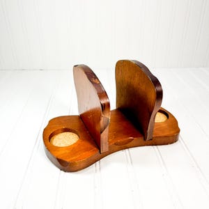 Vintage Wooden Napkin Holder- Retro Napkin Holder - Wood Salt and Pepper Shaker Holder