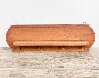 Moderne halplank uit het midden van de eeuw, sleutelhouder, riemrek