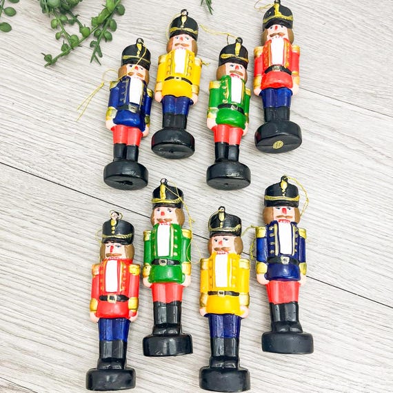 ヴィンテージプラスチックくるみ割り人形オーナメント8個セット - Etsy