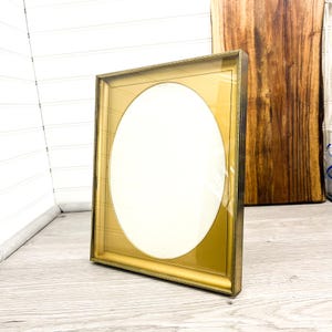 Vintage Oval Brass Picture Frame 8x10