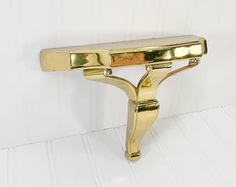 Ornate Gold Wall Shelf: Mid-Century Modern Gothic Plant Decor
