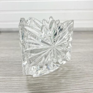 Mid-Century Lead Crystal Votive Candle Vase - Vintage Candle Holder