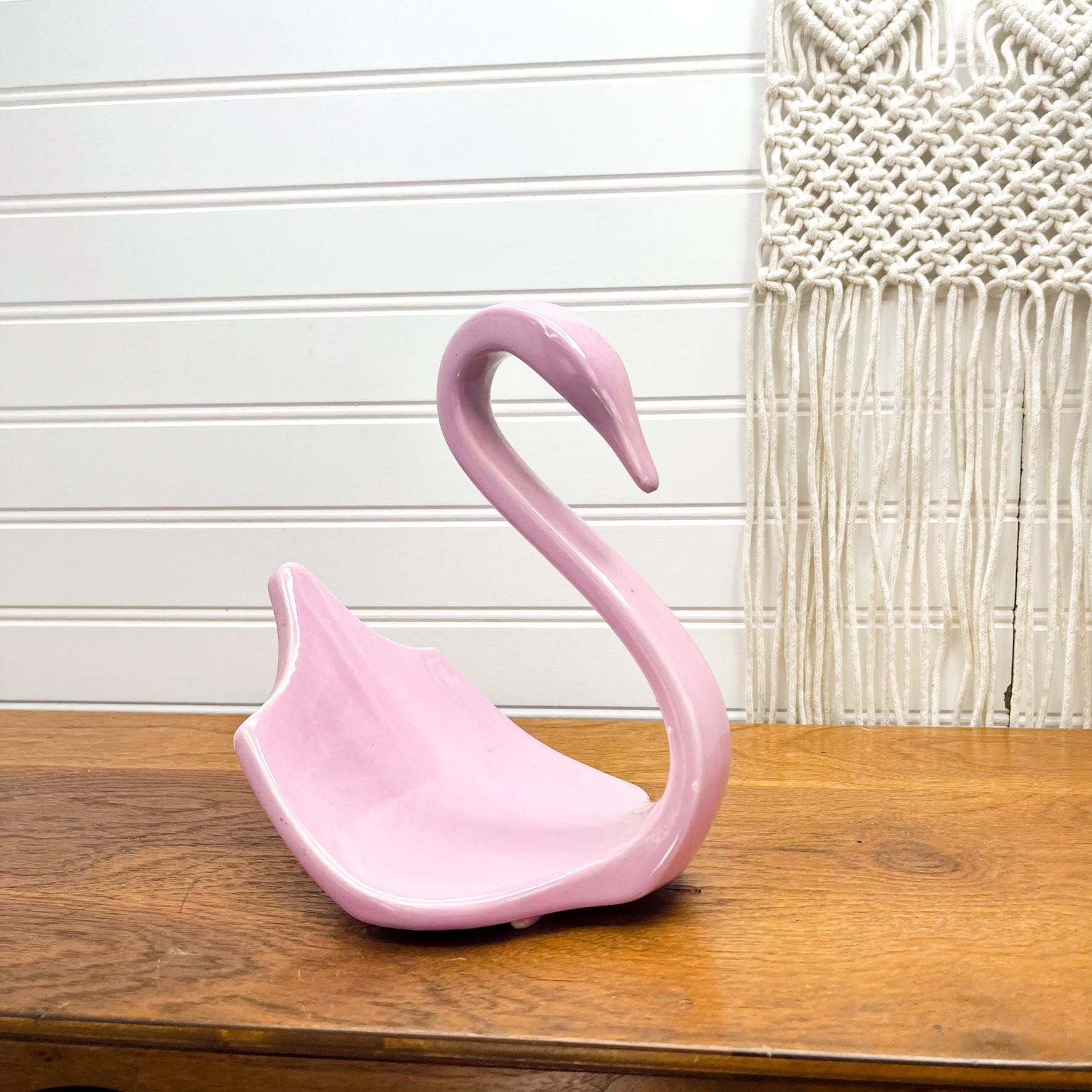 Vintage Pink Ceramic Swan: Towel, Trinket, or Soap Dish - Etsy