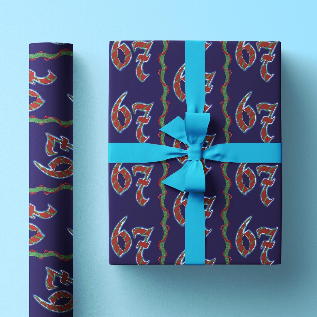 Fun 67 Meme Christmas Wrapping Paper Roll, Gift Wrap for Holidays With ...