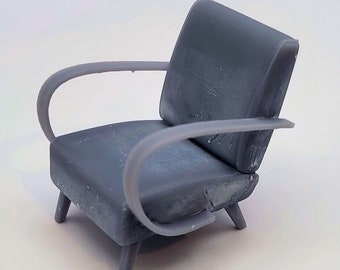 1:24 Mid-century Modern Bentwood Armchair