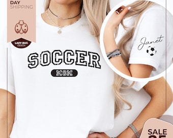 Custom Soccer Mom Shirt | Personalized Soccer Mom T Shirt | Customized Soccer Mom Gifts | Soccer Mama Tee | Soccer Mom Shirt