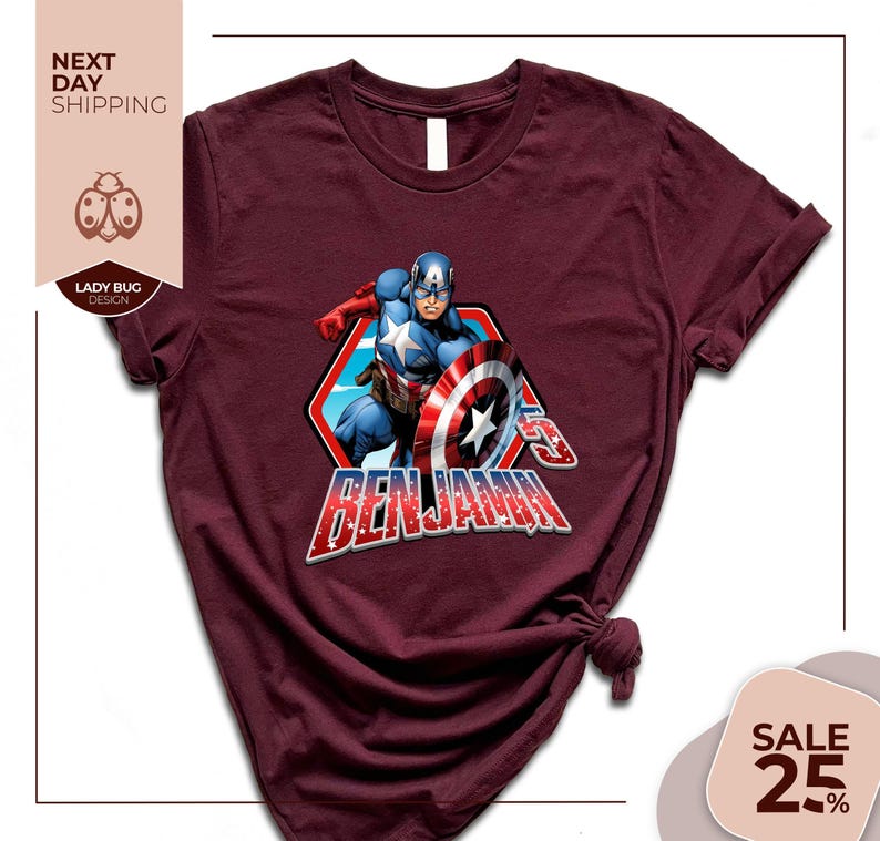 a t - shirt with captain america on it