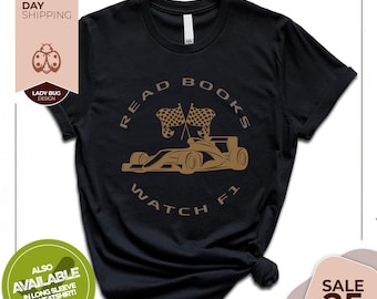 Read book | Watch F1 shirt | F1 romance shirt | Bookish shirt | F1 merch |  Formula 1 shirt