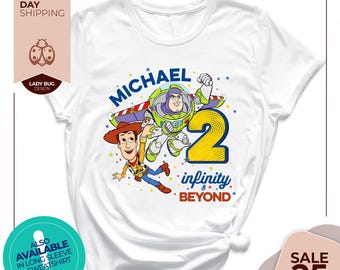 Toy Story 2 Infinity and Beyond T-shirt | Toy Story T-shirt | Buzz Lightyear Shirt | Toy Story Birthday Shirt | Two Infinity and Beyond Tee