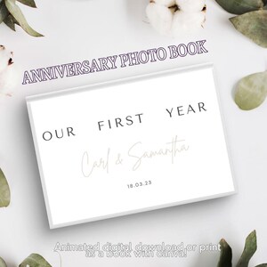 Our Love Story Photo Book Digital Template – Custom Anniversary Album, Couple Memory Keepsake, Digital Template