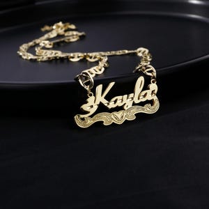 Custom Name Necklace, 18K Gold Filled Name Name Necklace, Handmade Nameplate Necklaces, Personalized Necklace Women, Necklaces for Mom