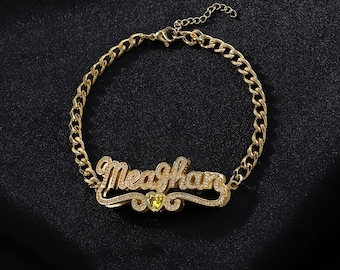 Gold Name Armband | Benutzerdefinierte Andenken Schmuck