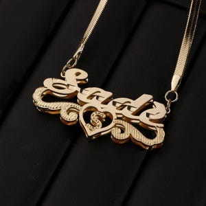 Personalized Double Name Necklace: Custom Layered Jewelry