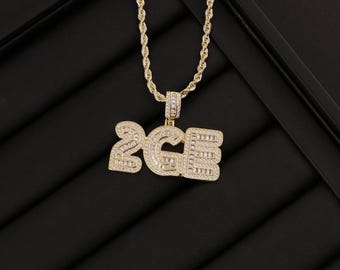 Custom Diamond Hip Hop Name Necklace, Personalized Pendant