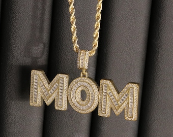 Custom Diamond Hip-Hop Name Necklace: Personalized Letter Pendant