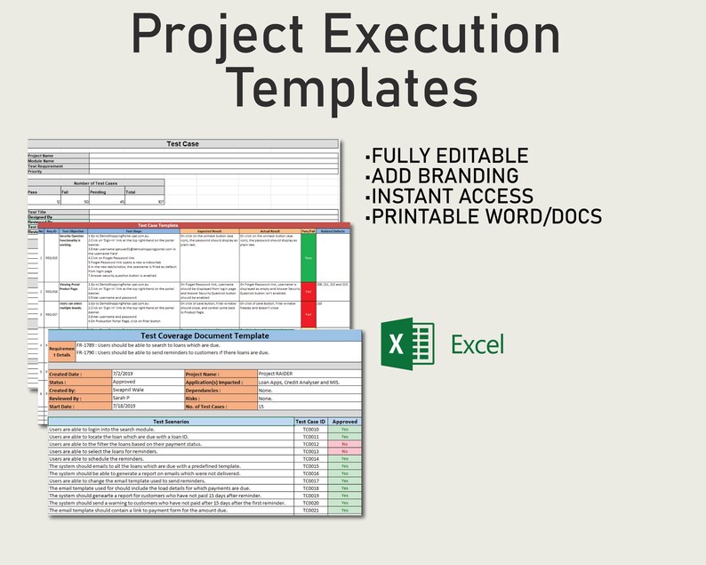 Project Execution Templates, Requirement Traceability Matrix, Project ...