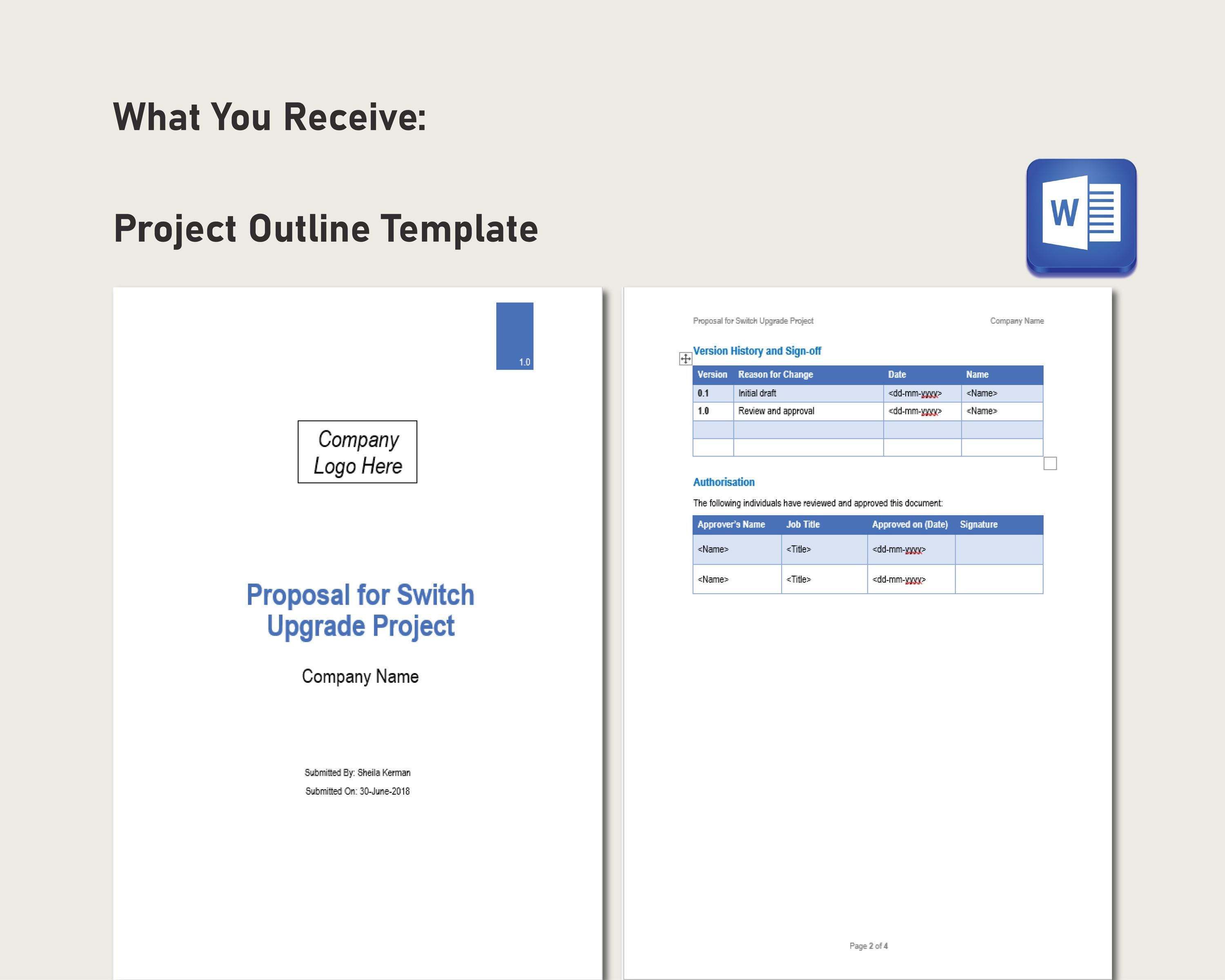 Project Outline Template for Project Initiation Project Management Project Outline Template for Project Initiation Project Management