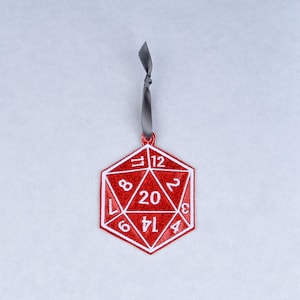 D20 Dice ITH in the hoop Ornament 4x4 Hoop Machine Embroidery Pattern