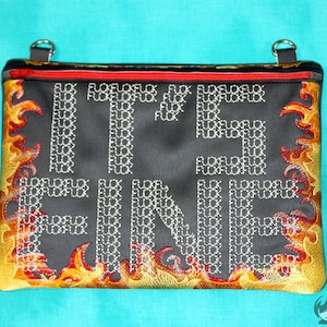 It’s Fine(fuck) Zip Bag ITH Zip Bag 20x30cm Maschinenstickerei