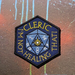 Cleric – If you do that, I’m not healing you ITH in the hoop Patch 4x4 Hoop Machine Embroidery Pattern
