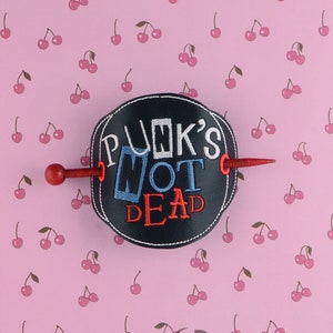 Punk’s Not Dead  ITH in the hoop Bun Cover 4x4 Hoop Machine Embroidery Pattern