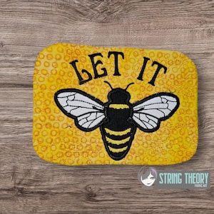 Let it Bee 5x7 ITH in the hoop Mug Rug 5x7 Hoop Machine Embroidery Pattern