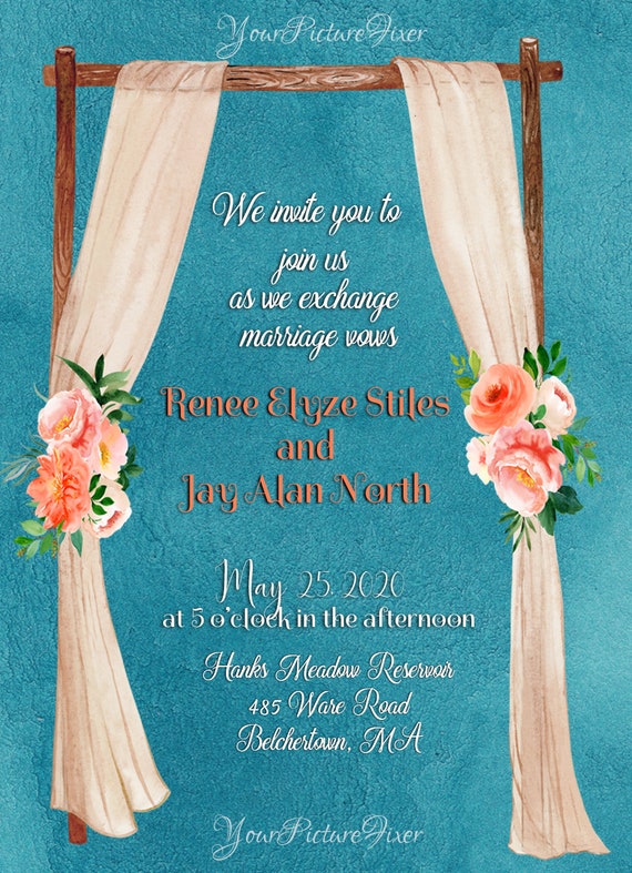 Destination Wedding Bridal Shower Party Invitation Wedding Etsy