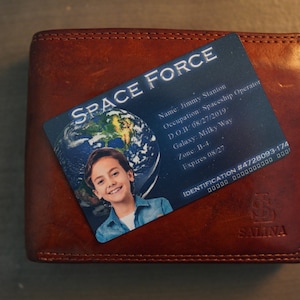 Gepersonaliseerde Space Force-ID voor kinderen - Leuke astronautenbadge - Custom Space Force Play-ID-kaart - Jouw foto - Jouw naam en aanpasbare tekst