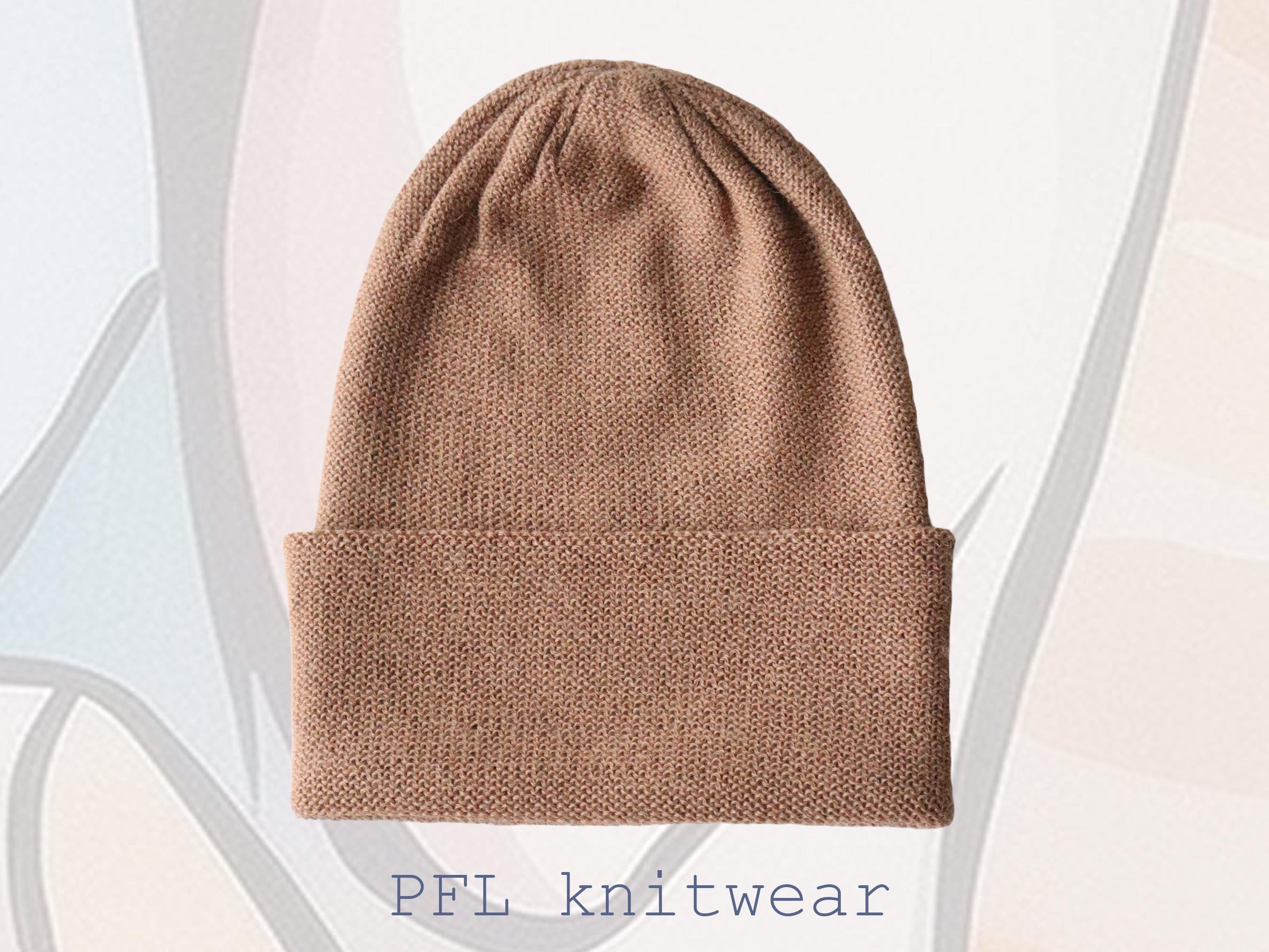 100% Natural Baby Alpaca Wool Beanie - Solid Camel Color  display picture 3