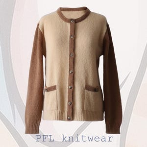 Cardigan hand knitted, warm, ultra soft, lightweight, luxury blend of baby alpaca / super kid mohair/ mulberry silk.