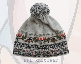 Women Alpaca Beanie - Hat, Jacquard Knitted With Pompom and  display picture 3