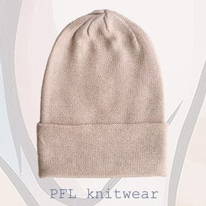 100% Natural Alpaca Wool Beanie - Solid beige Color, Cozy & Stylish Hat, soft baby alpaca unisex beanie.