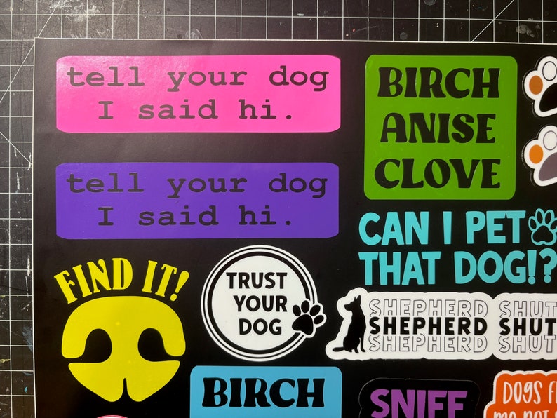 Curated visual reference: Nose Work Find It Vinyl Decal Dog Crate Or Window Photo Inspiration