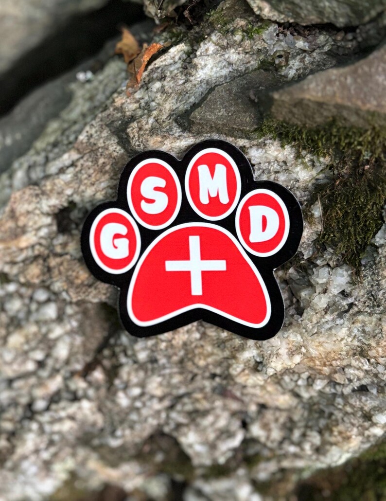 Greater Swiss Mountain Dog Paw Print Sticker GSMD Paw Print Sticker
