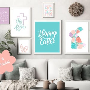 Feliz Páscoa Impressões de primavera, Downloads digitais de Páscoa, Impressões digitais de primavera, Decoração de Páscoa, Decoração de parede de primavera, Pense na primavera, Feliz Páscoa