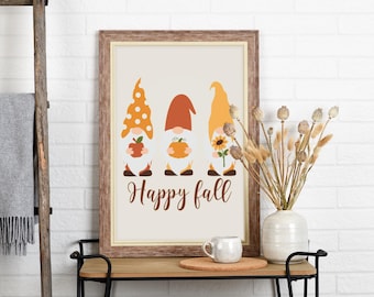 Fall Gnome Digital Print