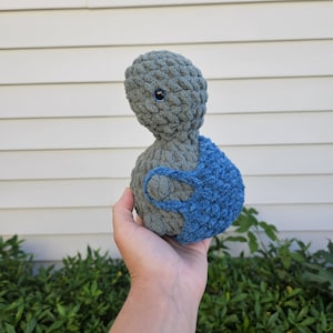 Crochet Turtle Plushie | Chenille Yarn Stuffed Animal with Removable Shell