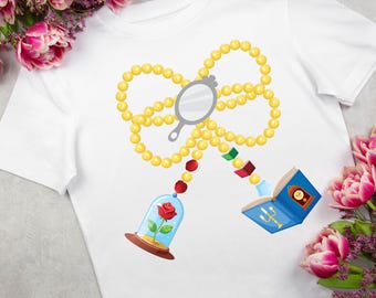 Book Reading Princess Pearls Bow PNG-Digital Download-High Resolution-Theme Park