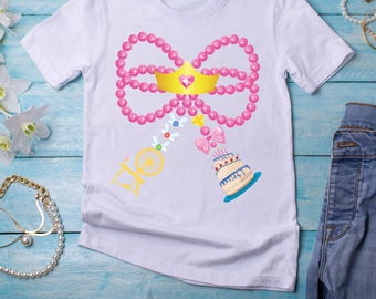 Spinning Wheel Princess Pearls Bow PNG-Digital Download-High Resolution-Theme Park