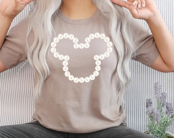 Mouse Head Shape with White Pearls - PNG- DTG and MORE!