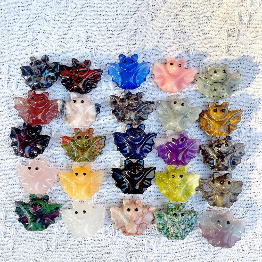 Handmade Crystal Bat: Gothic Decor, Witchy Gift, Bat Lover Collectible ...