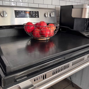 Dark Walnut Wooden Stove Cover: Noodle Board Serving Tray
