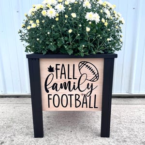 Fall Cedar Planter Box | Custom Laser Engraved Cedar Planter | Raised Cedar Planter | Raised Wooden Planter | Outdoor Gift | Mum| Fall Decor